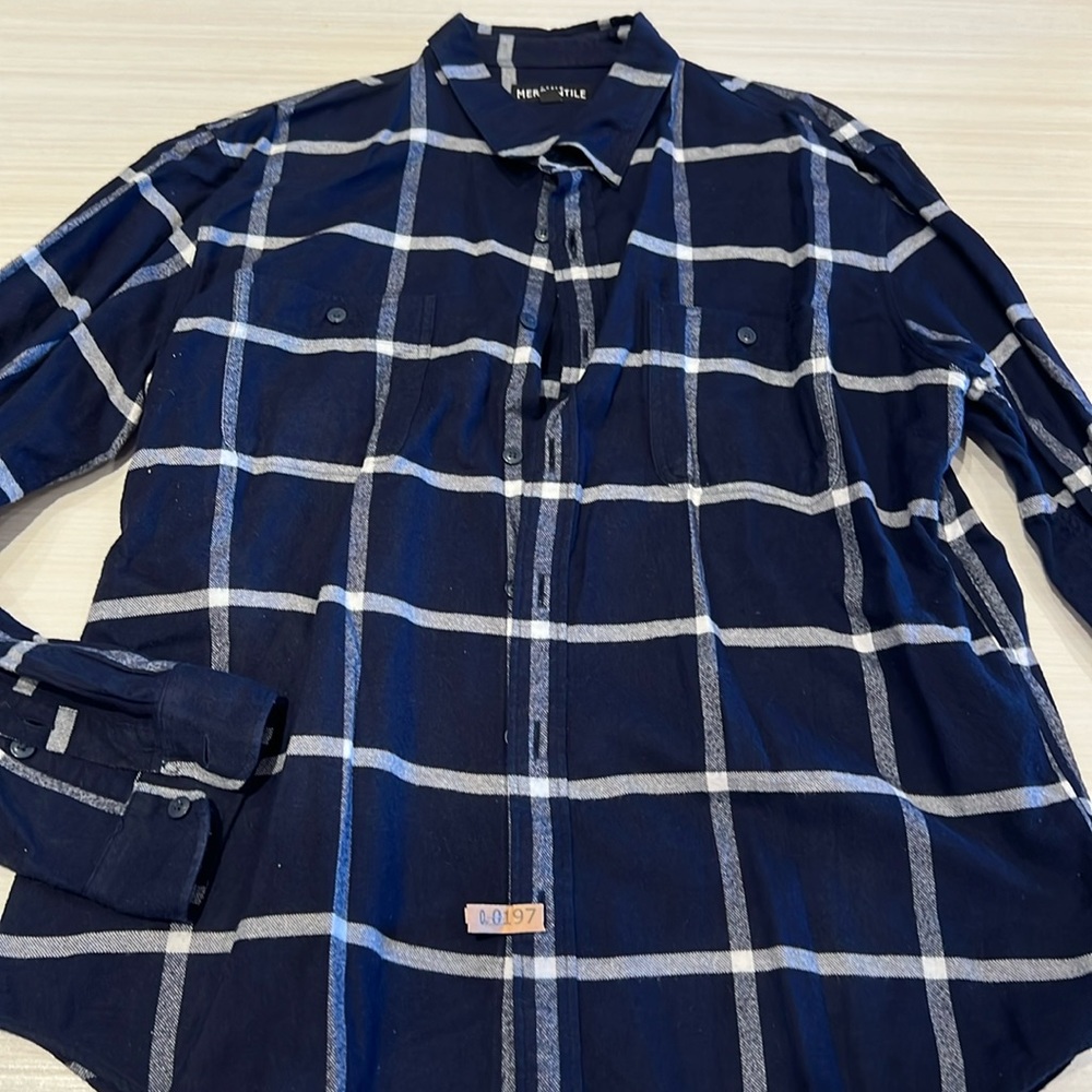 J. Crew Mercantile men’s navy button down shirt size XL